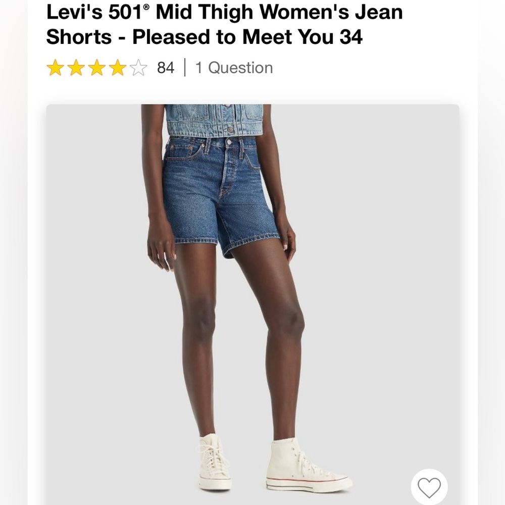 501 Levi’s shorts size 34 Mid  Tight women’s jeans shorts